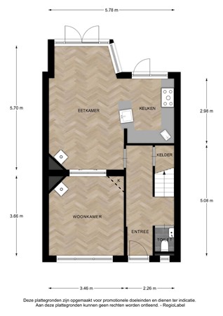 Floorplan - Worp 25, 7419 AB Deventer
